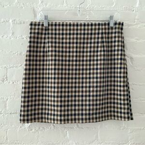 H&M Womens Preppy Check Print Lined Mini Skirt Grunge Academia Size 10